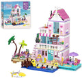 MindBox Girls Seaside Villa Building Blocks812pcs Beach House Building Toys for Kids Age 8+Mini Brick