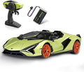 MIEBELY Lamborghini Remote Control Car 1:12 Scale Lambo Rc Cars 7.4V 900mAh Officially Licensed 12Km/h Fast Toy Car with Led Light 2.4Ghz Model Car for Adults Boys Girls Birthday Ideas Gift - Green