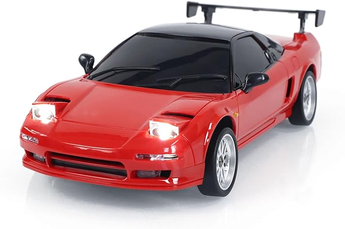 LDRC LD1803 2WD RC Drift Car 1:18 Wireless Control Racing Vehicles Gyroscope Light System Motor Servo ESC Hobby Grade Model Birthday Gift(Red)