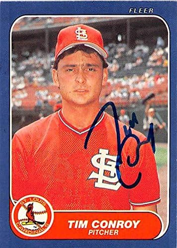 Sports Memorabilia Autograph Warehouse 246273 Tim Conroy Autographed Baseball Card - St Louis Cardinals 1986 Fleer - No. U29