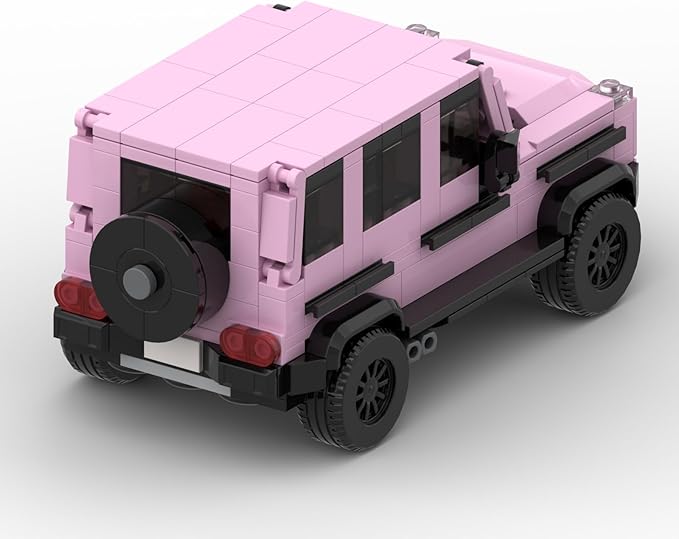 Custom Building Block Set G-Class SUV Model Pink DIY Construction Toy