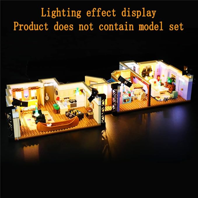 LED Light Kit Compatible with Lego The Friends Apartments - Lighting Set for Creator 10292 Building Model (Model Set Not Included)