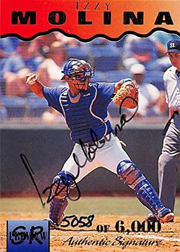 Sports Memorabilia Autograph Warehouse 249416 Izzy Molina Autographed Baseball Card - Oakland Athletics 1995 Signature Rookies - No. 23
