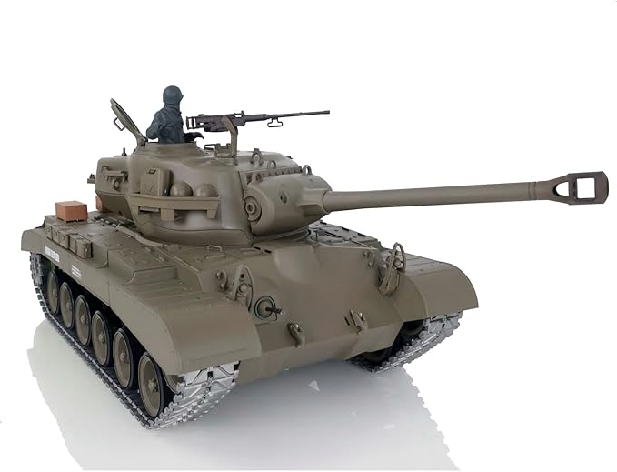 TOUCAN RC HOBBY US in Stock Henglong 1/16 Scale 7.0 Upgraded M26 Pershing RTR RC Tank 3838 Metal Tracks BB Airsoft That Shooting BB Bullets