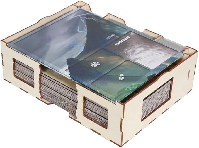 The Broken Token Game Organizer Compatible with Spirit Island - Wooden Game Organizing Box with Multiple Trays