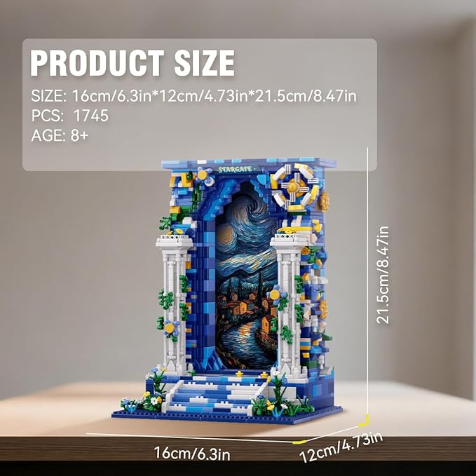 DAHONPA Micro Mini Illusion Starry Sky Gate Building Block Set Intelligence and Stress Relief Brick Toy 1745 Pieces Gifts for Kids and Adults