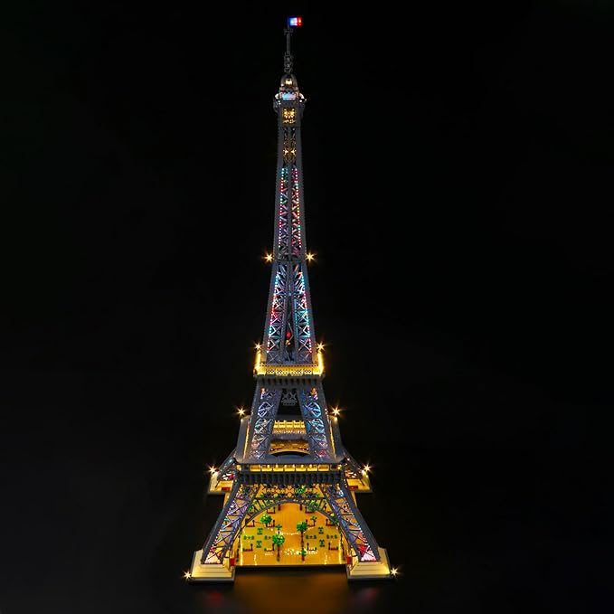 VONADO LED Light Kit Compatible with Lego Eiffel Tower Set 10307 Classic DIY Building Lighting Compatible with Lego Architecture 10307 (NOT Model)