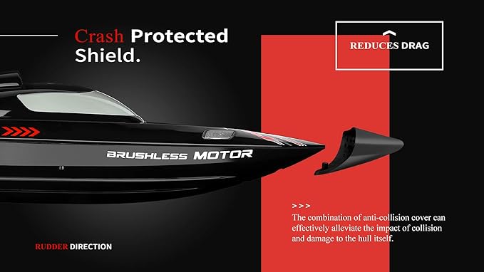 Remote Control Speed RC Brushless Boat WL916 2.4G 55km/h Under Motor RC Submarine with LED ights for Hobbies Adults Teen Favor