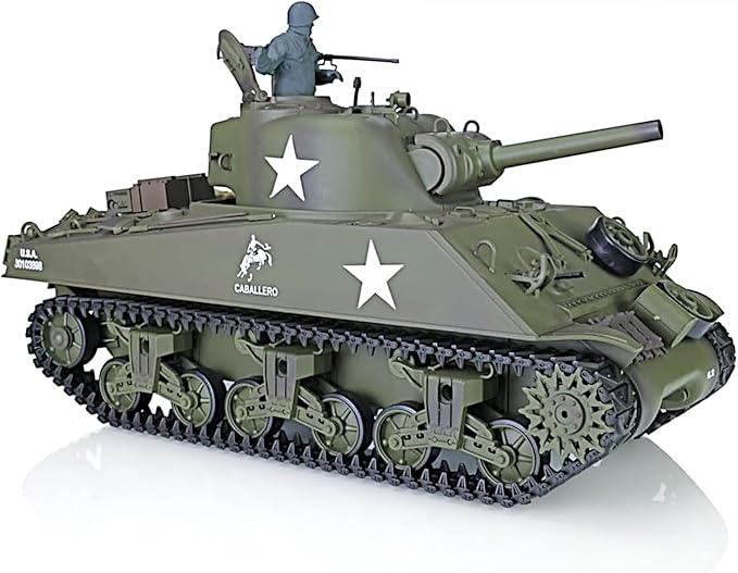 POCO DIVO Sherman M4A3 US Medium Tank 1/16 Scale RTR RC Military Vehicle Heng Long 3898 Standard Edition P Version Airsoft BB Battle Infrared IR Fight Simulate Smoke Sound Light Recoil Model
