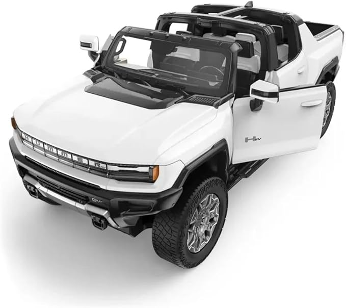 1/16 RC Raing Car for Hummer EV Remote Control Alloy Car with Crab Walking Model 4.8V 600mAh Vehicle Adult Collectible (1/16 White)