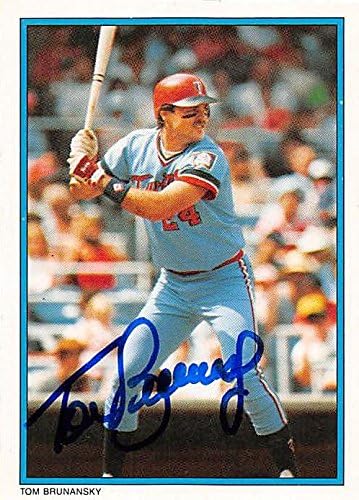 Sports Memorabilia Autograph Warehouse 245072 Tom Brunansky Autographed Baseball Card - Minnesota Twins 1985 Topps All Star - No. 39