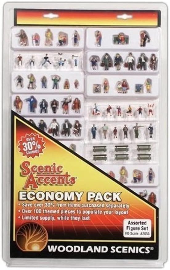 Woodland Scenics A2053 HO Assorted Figure Economy Set
