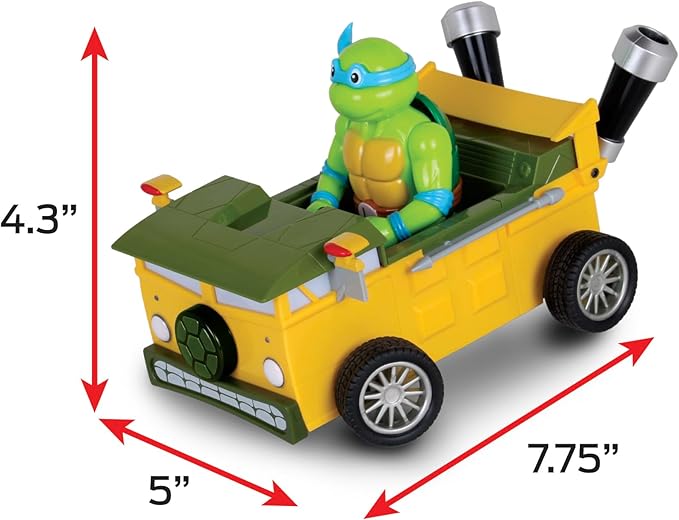 Nick Kart Racers - 2.4GHz RC TMNT in Party Wagon Straight from The Game “Nickelodeon Kart Racers 3: Slime Speedway” Full Function Fun Grippy Tires for Ultimate Traction