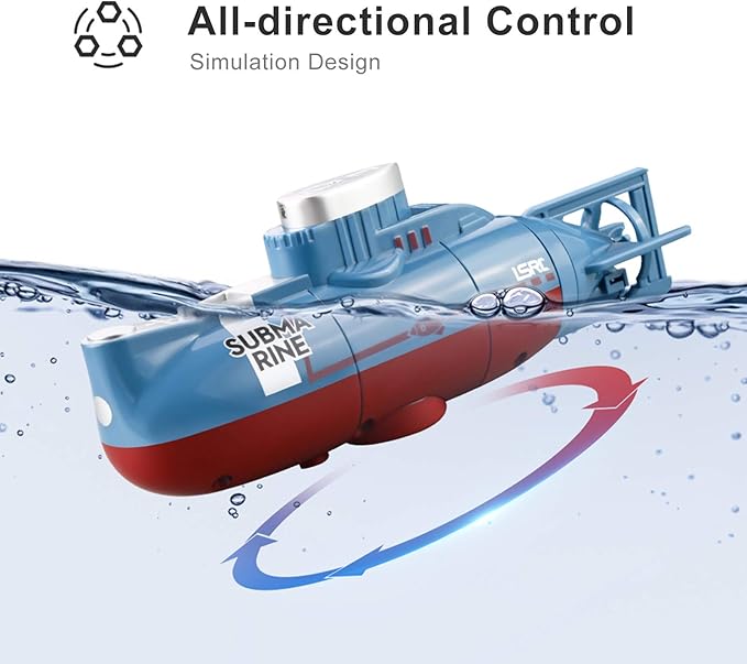 GoolRC Mini RC Submarine LSRC-SMI Remote Control Boat Waterproof Diving Toy (White)