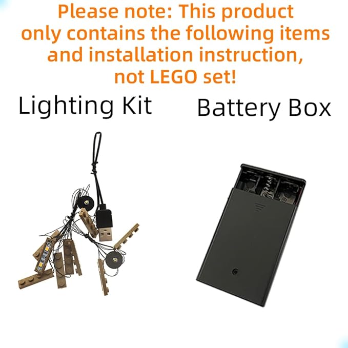 LED Light Kit Compatible with Lego 12 Grimmauld Place - Lighting Set for 76408 Building Model (Model Set Not Included)