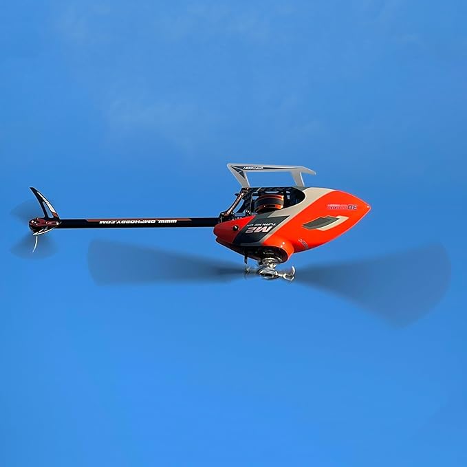 OMPHOBBY M2 EVO MK2 Ready To Fly RC Helicopter Outdoor Dual Brushless Motors Direct-Drive 6CH Remote Control Helicopters for Adults 3D RC Plane with Remote Control Mini Drone RTF Red
