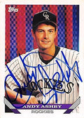 Sports Memorabilia Autograph Warehouse 291647 1993 Topps Andy Ashby Autographed No.794 Baseball Card - Colorado Rockies