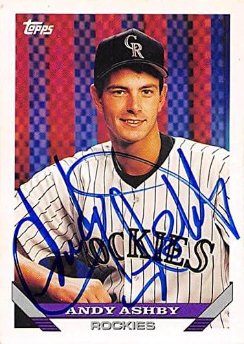 Sports Memorabilia Autograph Warehouse 291647 1993 Topps Andy Ashby Autographed No.794 Baseball Card - Colorado Rockies
