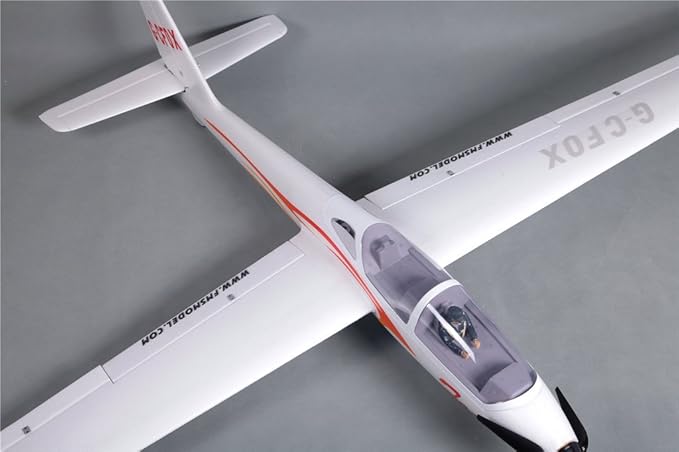 Fms 2300mm Fox Glider V2 RC Airplane 5-CH Remote Controlled Aircraft (91.4) Wingspan with Flaps PNP (No Radio Battery Charger)