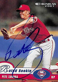 Sports Memorabilia Autograph Warehouse 244697 Pete Zamora Autographed Baseball Card - Philadelphia Phillies FT 2003 Donruss Rated Rookie - No. 50