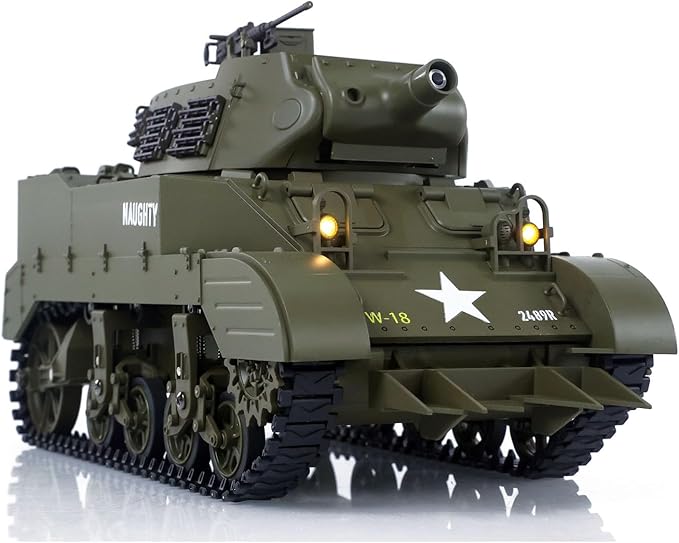 TOUCAN RC HOBBY US in Stock 1/16 RC Tank Simulation 360° Turret Rotary M8 HMC Scott Radio Control Battle Tank Smoke Sound Lights RTR Combat Vehicle