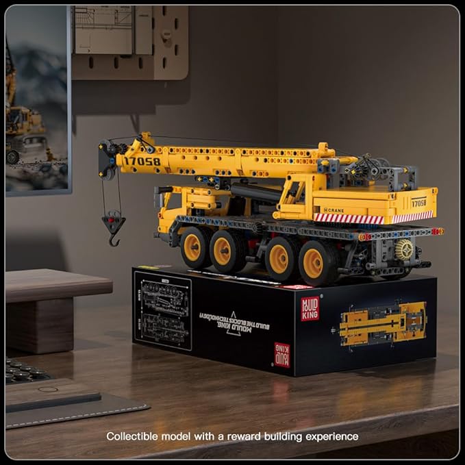 Mould King Heavy Construction Vehicles Mobile Crane Truck Building Toys 17058 Crane Building Set Construction Toys for Adults and Kids 8+(997PCS)