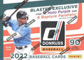 2022 Donruss Baseball MASSIVE EXCLUSIVE Factory Sealed Blaster Box with 90 Cards! Look for Rookies &amp Autos of Wander Franco Plus Exclusive Purple &amp Rapture PARALLELS!