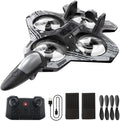 XOS Remote Control Foam Airplane Drone RC Stunt Plane RC Fighter Jet with LED Light 360° Flip 9 Functions for Kids Adults Boys Gifts