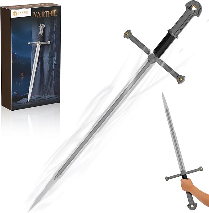 Epic Medieval-Style Sword Building Sets. Anime RPG Toy Narthil for Display Collectors &amp Roleplay. DIY Assembly Model for Home &amp Office Decor for Fans Adults &amp Kids 8+ (521 PCS)