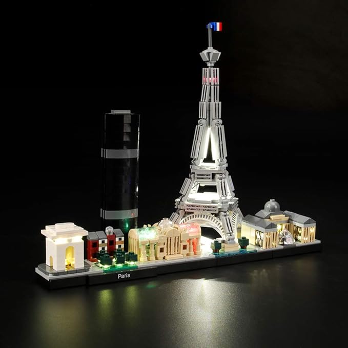 LED Light for (Architecture Paris with Eiffel Tower) Building Blocks Set - Compatible with Lego 21044 Skyline Building Model (Model Set Not Included)