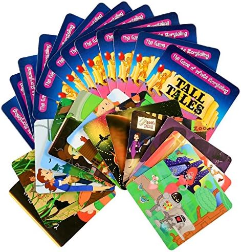 SCS Direct Tall Tales Story Telling Board Game - The Educational Family Game of Infinite Storytelling -Award-Winning Educational Game 5 Ways to Play - Promotes Creativity &amp Language Skill Gift