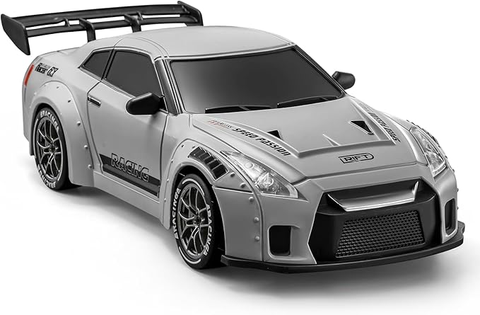 ACAMMZAR RC Drift Car 1:24 Remote Control Car for Kids 20KM/H 4WD High Speed RC Cars with LED Lights Two Batteries Extra Drifting Tires Vehicle for Adults Boys Girls