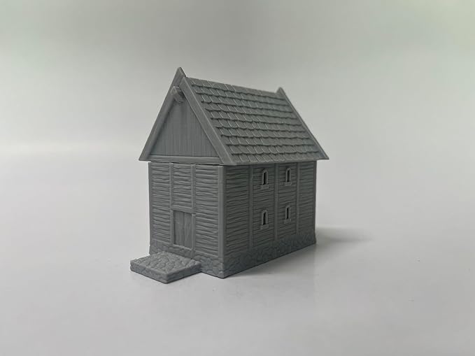 Paintable Tabletop Miniature Little Town Building Terrains - 18mm Scale Dioramas Building Set Scenery with Medieval Architecture Style by HAUTICO (HVillageHouses4-1)