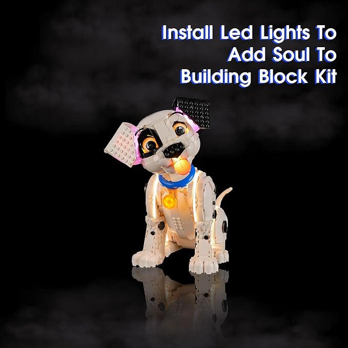 Vaodest Led Light for Lego 43269 101 Dalmatians Puppy ModelDesign and Configuration Compatible with Model 43269(Led Light Only Not Building Block Kit)
