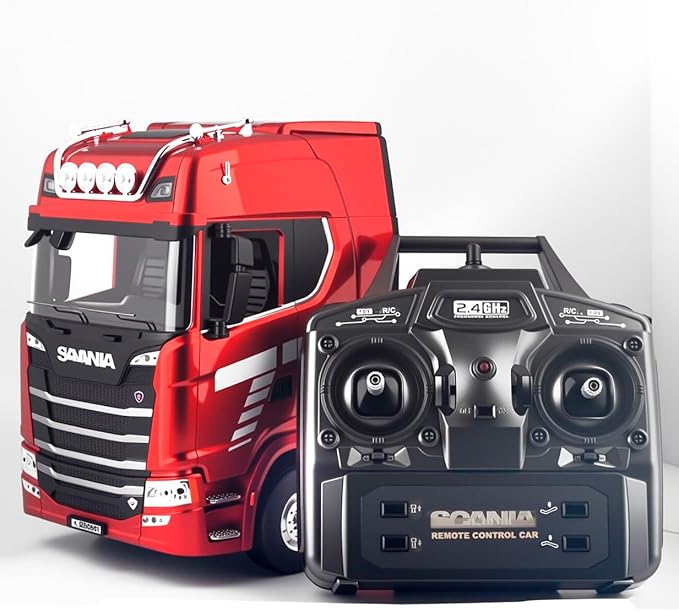 Ailejia 1/18 RC Tractor Truck Toys 770S 2.4GHz Remote Control Truck Semi Trailer 7.4V Battery Radio 19CH Light Sound