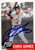 Sports Memorabilia Autograph Warehouse 247404 Chris Gomez Autographed Baseball Card - Tampa Rays 2002 Topps Heritage - No. 329