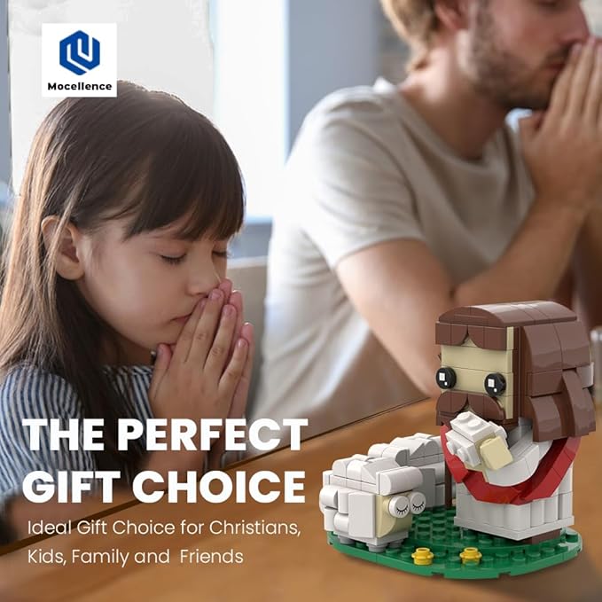 Jesus Building Set The Good Shepherd Little Jesus Figures Toys Easter for Boys and Girls Ages 6 and Up