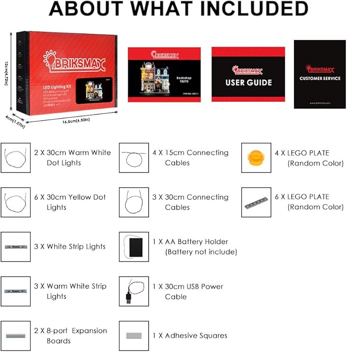 Briksmax Led Lighting Kit for Creator Bookshop - Compatible with Lego 10270 Building Blocks Model- Not Include The Lego Set