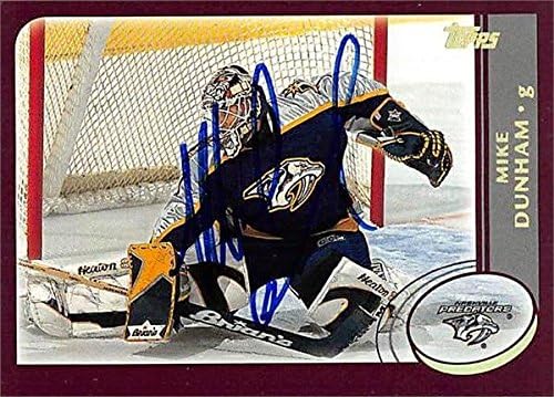 Sports Memorabilia Autograph Warehouse 224139 Mike Dunham Autographed Hockey Card - Nashville Predators 2002 Topps - No. 195