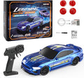 1:43 Scale Mini RC Drift Car 2.4GHz 4WD Desktop RC Drift Car 15KM/h Handheld Racing Mini Vehicle with LED Lights Speed Switching Racing Sport Toy for Adults Teens (Blue)