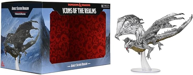 WizKids D&ampD Icons of the Realms: Adult Silver Dragon