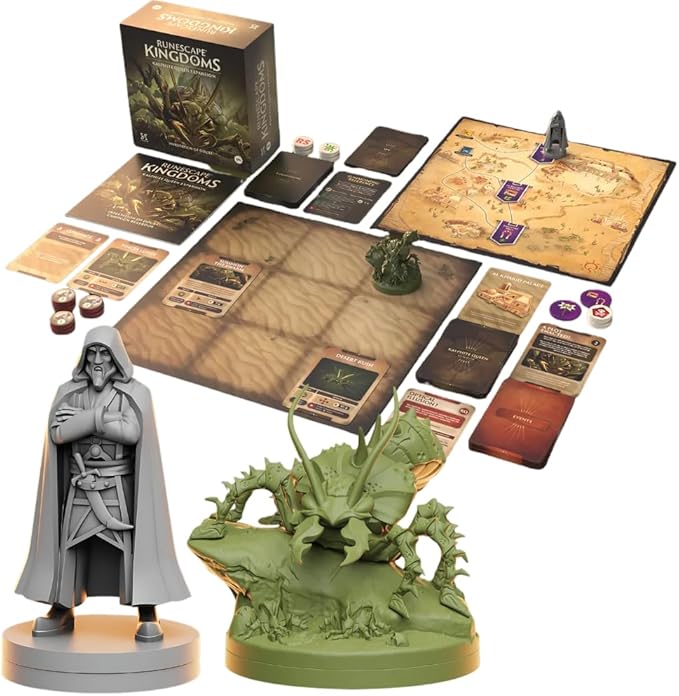 Steamforged Games RuneScape Kingdoms The Board Game Bundle: King Black Dragon Kalphite Queen TzKal-Zuk Culinaromancer and RuneScape Expansion (5 Items)
