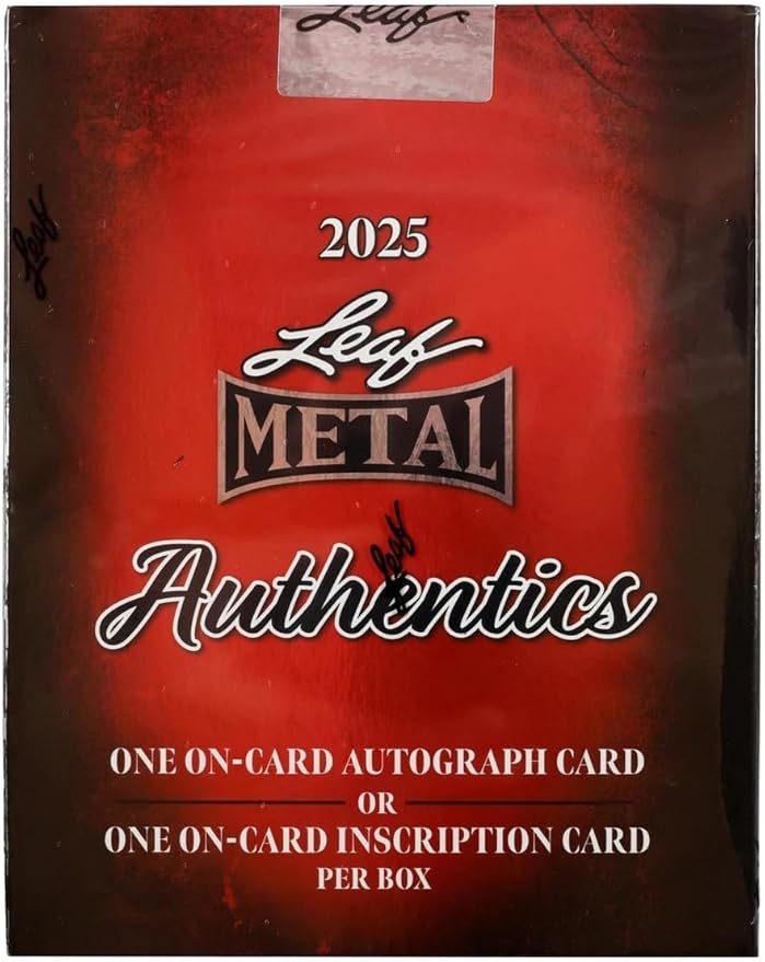 2025 Leaf Metal Authentics Volume 2 Multi-Sport Trading Card Box (Look for 1 on-Card Autograph or on-Card Inscription Autograph Per Box)