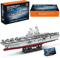 MISINI M7024 Wasp-Class Amphibious Assault Ship Building Kit1/300 Scale 5220 PCS US Navy Warship Model with Display Stand Large Ship Building Blocks Set for Adults &amp Teens