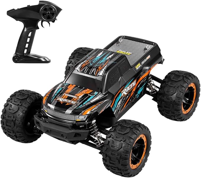 GoolRC 16889A RC Car 1:16 Scale Remote Control Car 4WD 45KM/H High Speed RC Truck with Brushless Motor 2.4GHz All Terrain Off Road Rock Crawler Electric Vehicle Toy for Adults (Orange)