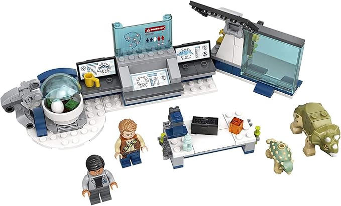 LEGO Jurassic World Dr. Wu's Lab: Baby Dinosaurs Breakout 75939 Fun Dinosaur Toy Building Kit Featuring Owen Grady Plus Baby Triceratops and Ankylosaurus Toy Dinosaur Figures (164 Pieces)