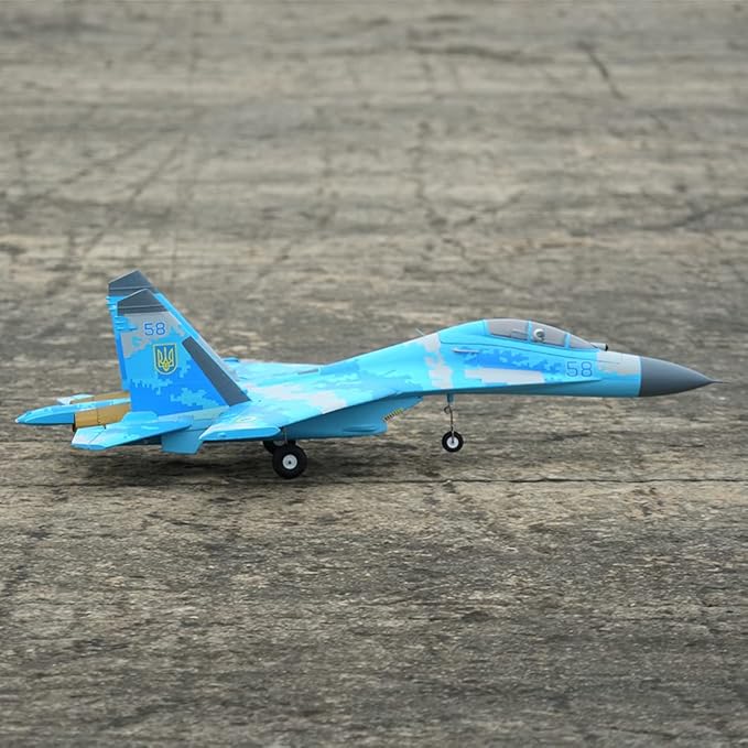 Su-27 Twin 50mm EDF 4S ducted Fan Jet (Camo Blue-PNP-Transmitter Receiver or Battery not Included)