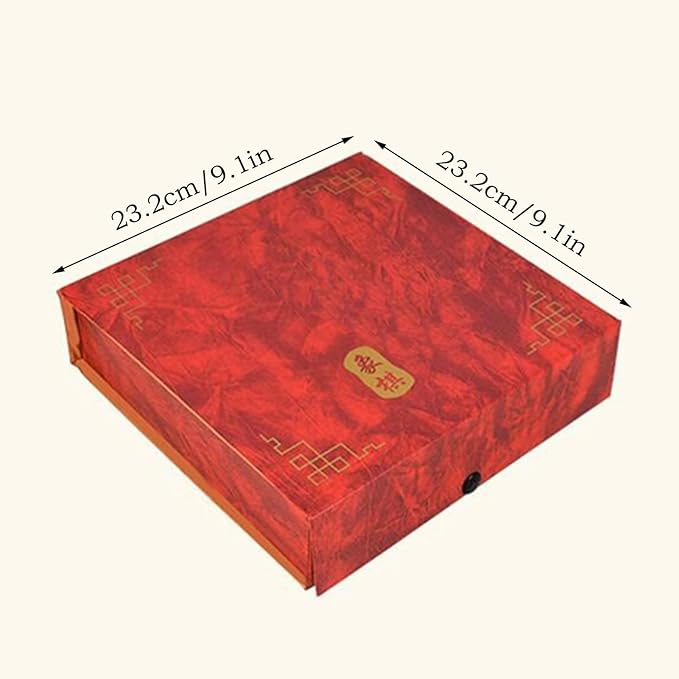 Beechwood Chinese Chess Set Xiangqi Travel Board Game Set with Leather Chessboard Strategy Board Games for 2 Players(5.8cm/2.3in)