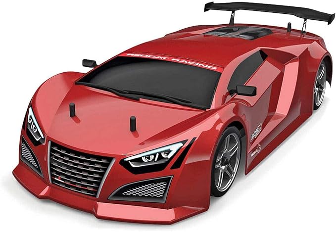 Redcat Racing Lightning EPX RC Drift Car 1/10 Scale 4WD with 2.4GHz Radio 19T Brushed Motor Tunable Suspension Remote Control Car with Battery and Charger - Metallic Red