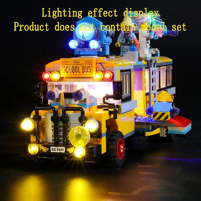 LED Light Kit Compatible with Lego Paranormal Intercept Bus 3000 - Lighting Set for Hidden Side 70423 (Model Set Not Included)